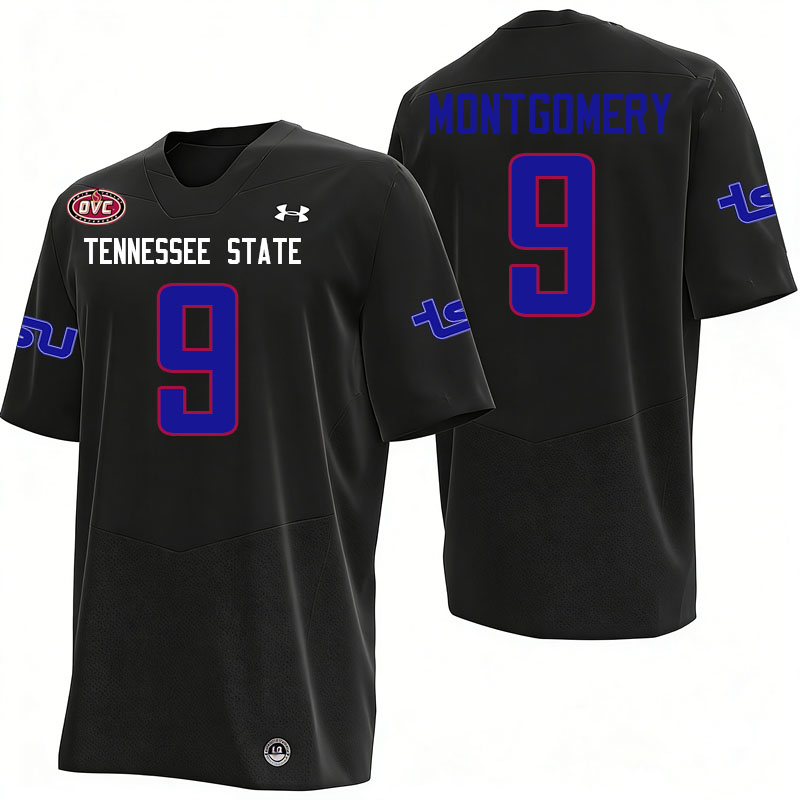 Tennessee State Tigers #9 Brock Montgomery College Football Jerseys,Uniforms-Black